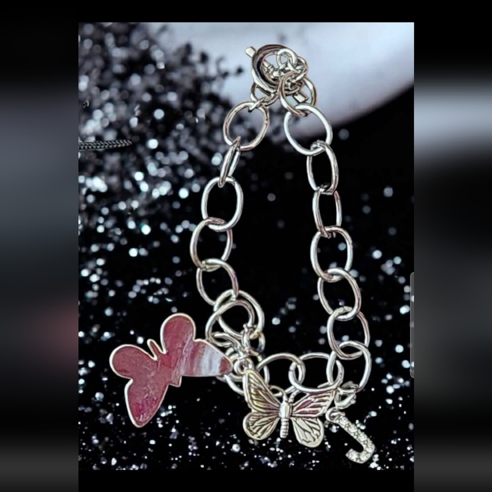 Vintage S.S. Braclet , Wit  Charns■